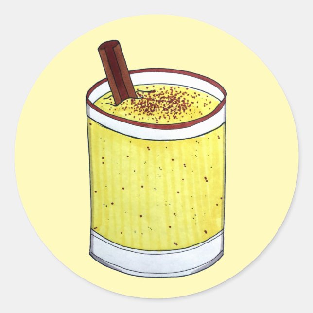 Adesivo Coquito Puerto Rican Eggnog Rum Bebida de Natal (Frente)