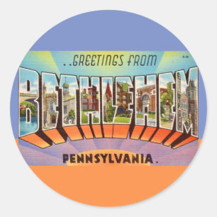 Adesivo Cor Colorido Vintage Bethlehem PA