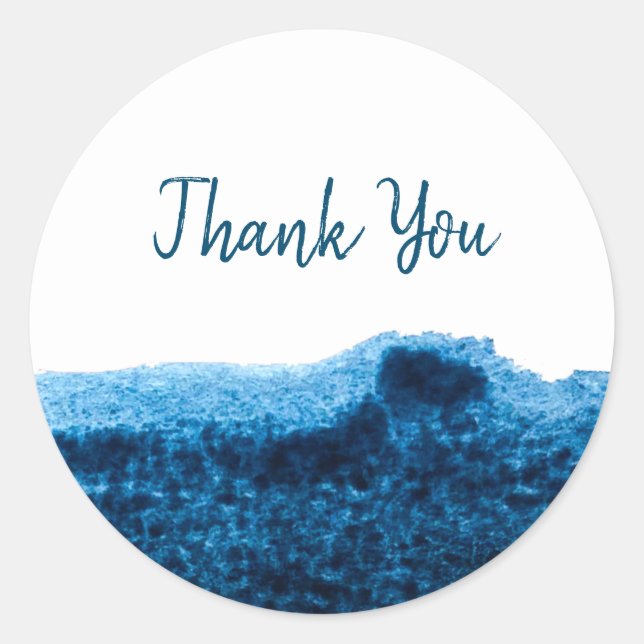 Adesivo Cor da água azul marinho escura mínima (Frente)