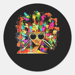 Adesivo Cor da Água da Arte Afro Melanina, Rainha Negra