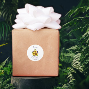 Adesivo Cor da água do girassol do púrpura amarelo