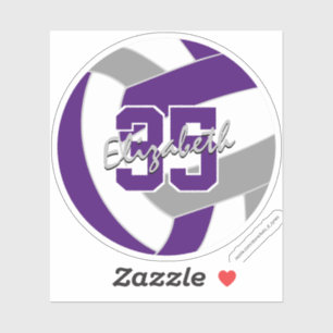 Adesivo Cor da equipe de vôlei de cinzas roxas