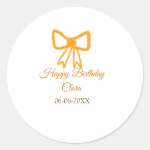 Adesivo Cor d'água do arco cor de laranja amarela retro fe