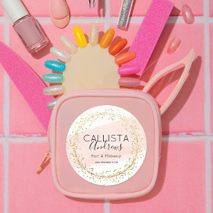 Adesivo Cor d'água rosa Brushstroke Glitter Confetti Salo
