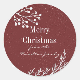 Adesivo Cor das Ramificações do Chalk Neve Editável