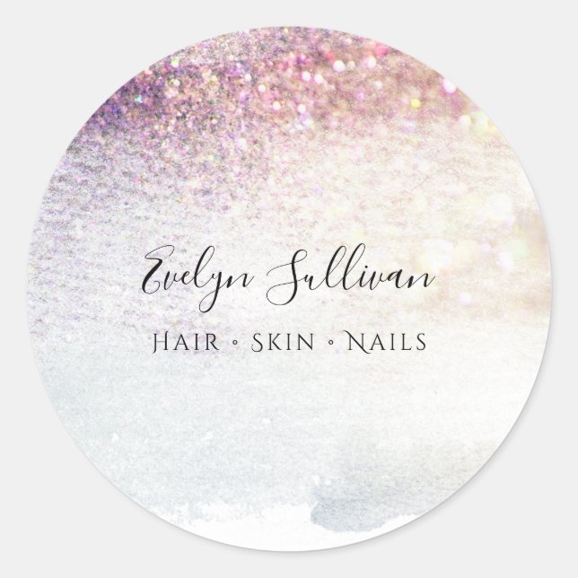 Adesivo cor-de-água brilhante púrpura (Frente)