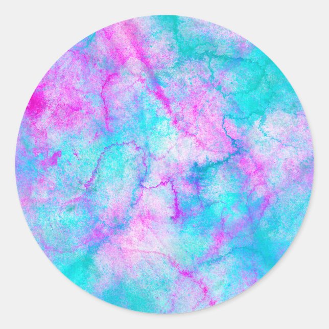 Adesivo Cor de Algodão Rosa e Azul Manchas de Lavagem de C (Frente)