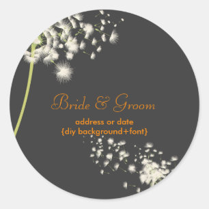 Adesivo Cor de fundo do dandelion/diy do PixDezines