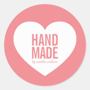 Adesivo Cor de Fundo Editável Coração Moderna