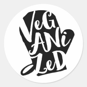 Adesivo Cor de Fundo Personalizada do Vegan Veganizada