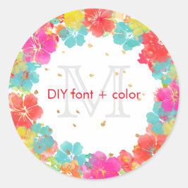 Adesivo Cor de fundo PixDezine Aloha Hibiscus Llei/DIY