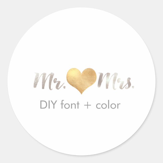 Adesivo Cor de fundo PixDezine Heart/mr&mrs/DIY (Frente)