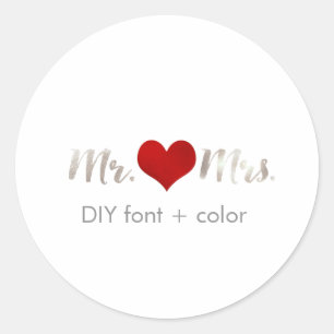 Adesivo Cor de fundo PixDezine Heart/mr&mrs/DIY