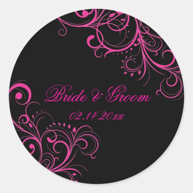 Adesivo Cor de fundo PixDezines Pink Swirls/DIY (Frente)