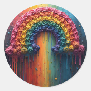 Adesivo cor de gotejamento de arco-íris do orgulho