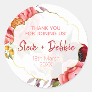 Adesivo Cor-De-Rosa Branca Obrigado A Vela De Soja De Lip