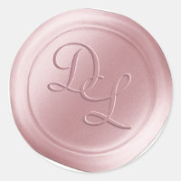 Cor-de-rosa-claro 2 - Monograma - Vinhetas de cera