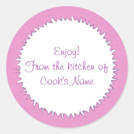 Adesivo Cor-de-rosa da cozinha de palitos personalizados