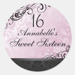 Adesivo cor-de-rosa e chic floral doce16