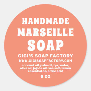 Adesivo Cor-de-rosa moderna Marselha Soap Salmon