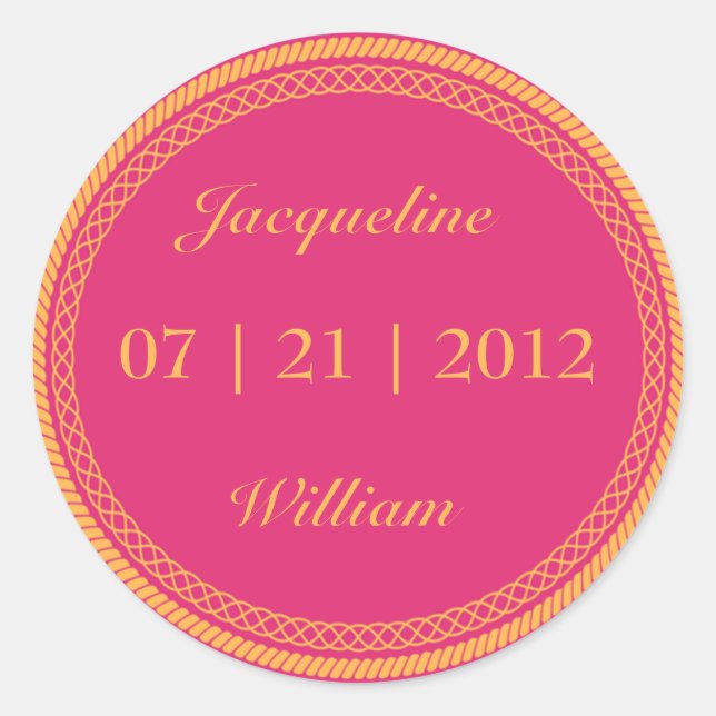 Adesivo Cor-de-rosa quente e fluorescente laranja/Rótulos  (Frente)