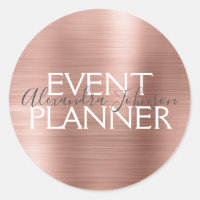Cor-de-rosa - Rosa Gold Foil Event Planner Seal