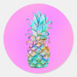 Adesivo Cor de Rosa Tropical Splash de Cor de Abacaxi Fest