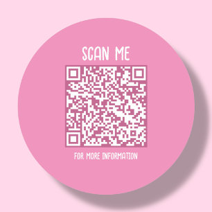 Adesivo Cor de Rosa Verificação do código QR da empresa