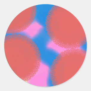 Adesivo cor-de-rosa vermelho e azul 56789 abstrato art