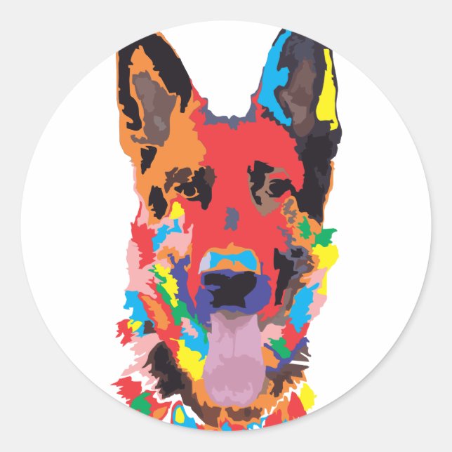 Adesivo cor do german shepherd (Frente)
