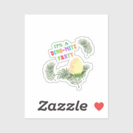 Adesivo Cor do Raio: Aniversário do Dinossauro Incrível