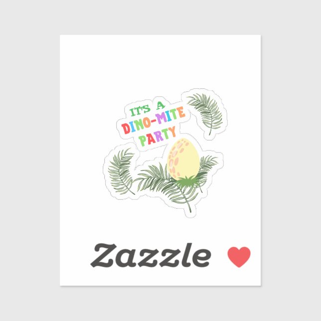 Adesivo Cor do Raio: Aniversário do Dinossauro Incrível (Folha)