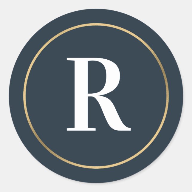 Adesivo COR EDITÁVEL Monograma Simples (Frente)