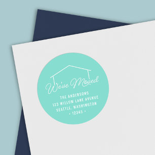 Adesivo COR EDITÁVEL Movemos Endereço de Retorno de Casa