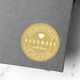 Adesivo Cor EDITÁVEL Negrito Feito À Mão Com Coração 