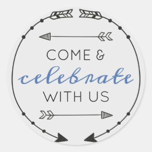 Adesivo Cor Editável Venha Celebrar Conosco