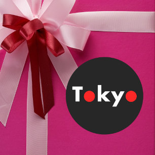 Adesivo Cor Escura dos Pontos Vermelhos do Japão Moderno