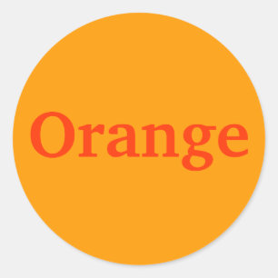 Adesivo Cor Laranja Palavra em Pentes Laranja Claro
