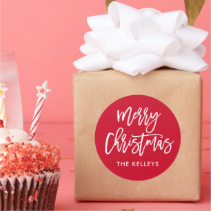 Adesivo Cor Personalizada do Script de Feliz Natal