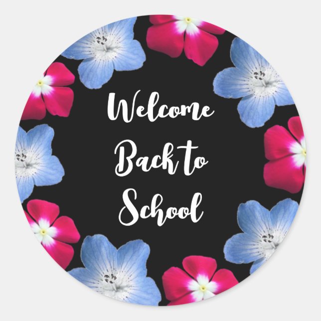 Adesivo cor preta variedade e flores (Frente)