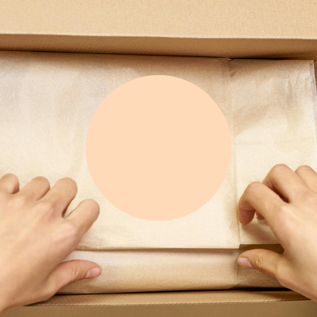 Adesivo Cor Sólida do Pêssego do Pastel | Clássico | Elega (Criador carregado)