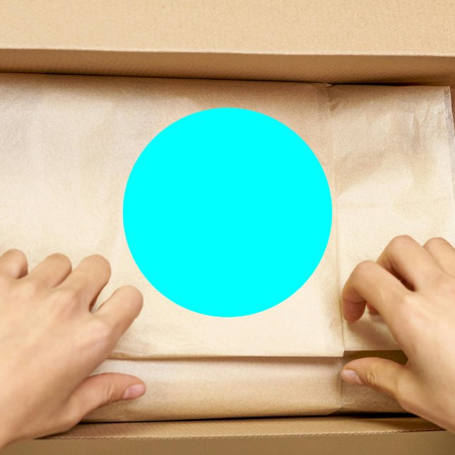 Adesivo Cor Sólido Azul Neon | Clássico (Criador carregado)