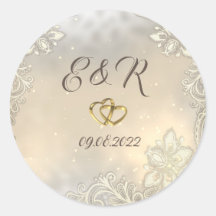 Cora de Ouro Elegante Renda Casamento