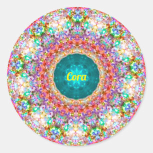 Adesivo CORA ~ Padrão Floral Doce ~ Personalizado ~
