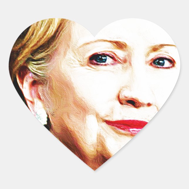 Adesivo Coração 1rua Presidente Hillary Clinton 2016 (Frente)