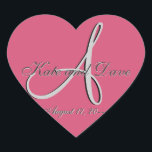 Adesivo Coração 3d Favor de Casamento Monograma V<br><div class="desc">Simplicidade no seu melhor. Design elegante e sofisticado. 3d Monograma para sua graduação,  aniversário ou festa de casamento. Monogramas,  texto,  datas e nomes de casais são fáceis de mudar para atender às suas necessidades. Adicione uma cor ou imagem de fundo ao seu gosto pessoal. Você decide. Seu design.</div>