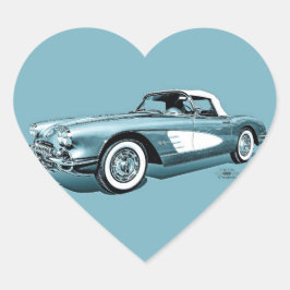 Adesivo Coração 59 Corvette