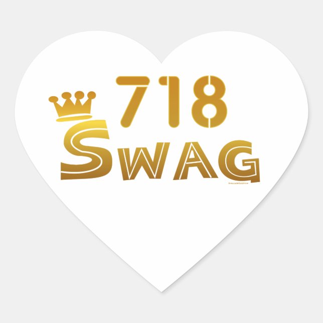 Adesivo Coração 718 New York Swag (Frente)