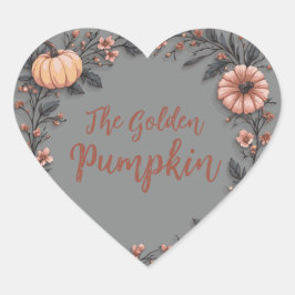 Adesivo Coração A Abóbora do Ouro