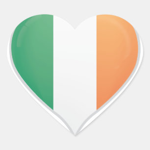 Adesivo Coração A Irlanda ama o cartaz do orgulho da bandeira